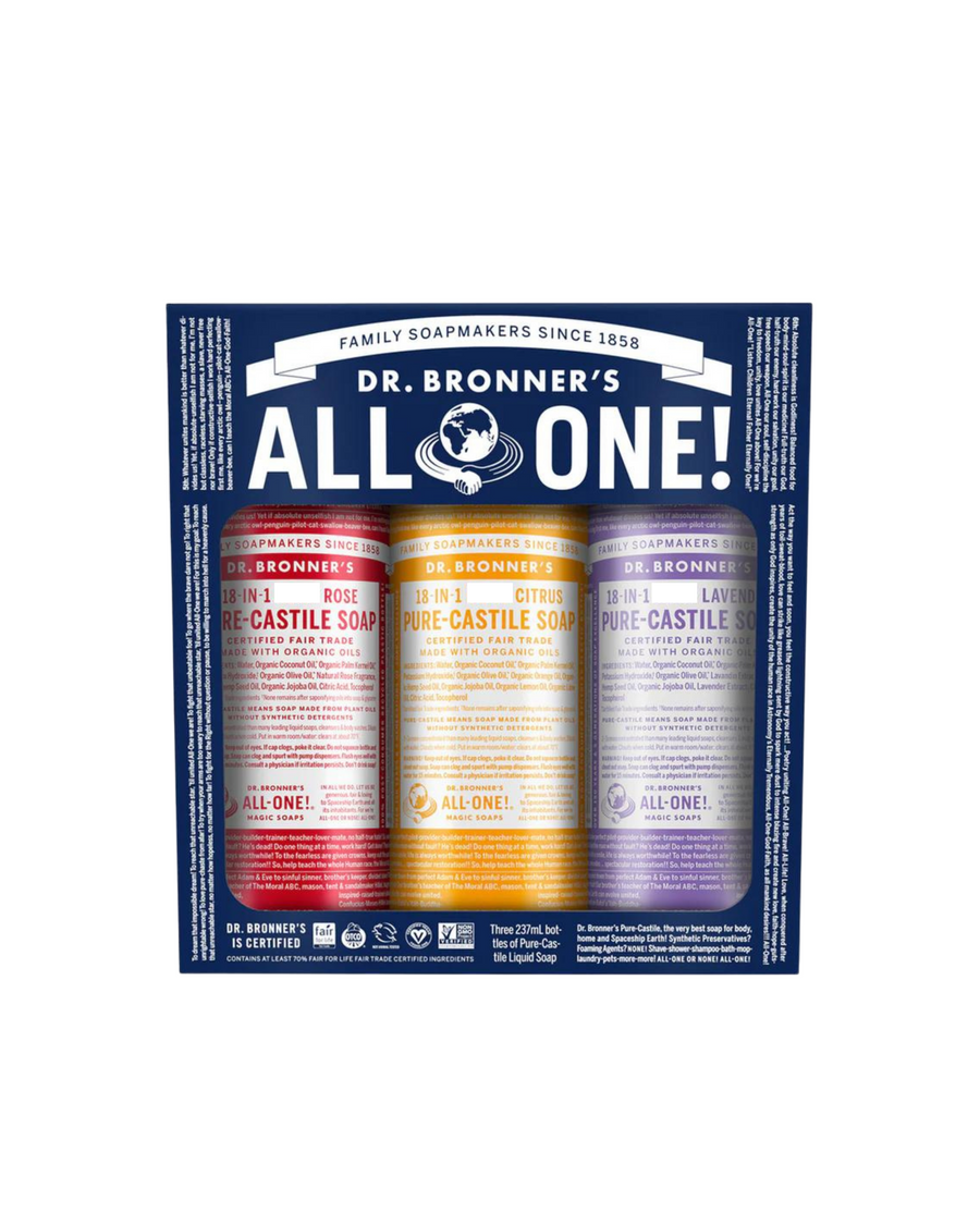 Dr. Bronner's 纯卡斯提尔液体皂 237ml/礼包